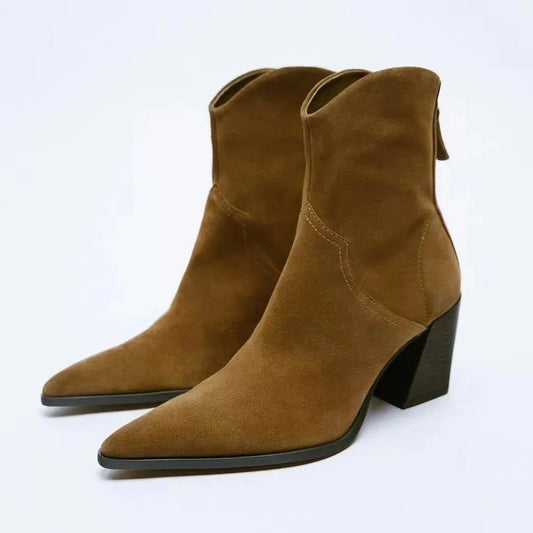 Autumn and winter women's shoes high heel ankle boots thick heel fashion short boots for women