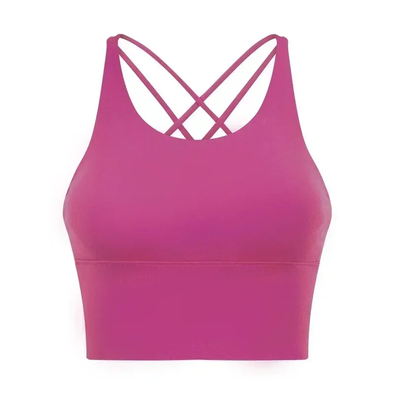 New Beauty Back Sports Bra Women's Backless Fitness Yoga Bra Thin Suspender Vest Top.