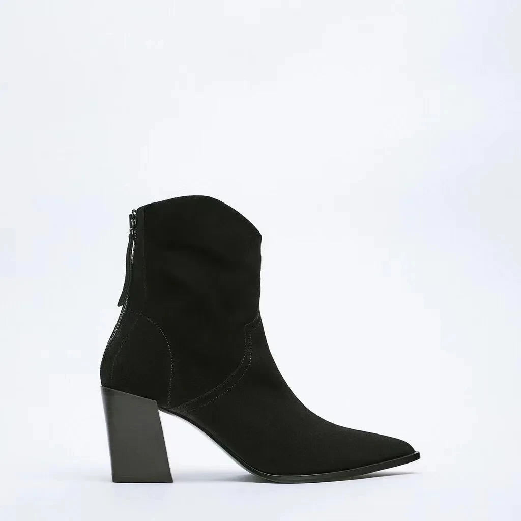 Autumn and winter women's shoes high heel ankle boots thick heel fashion short boots for women