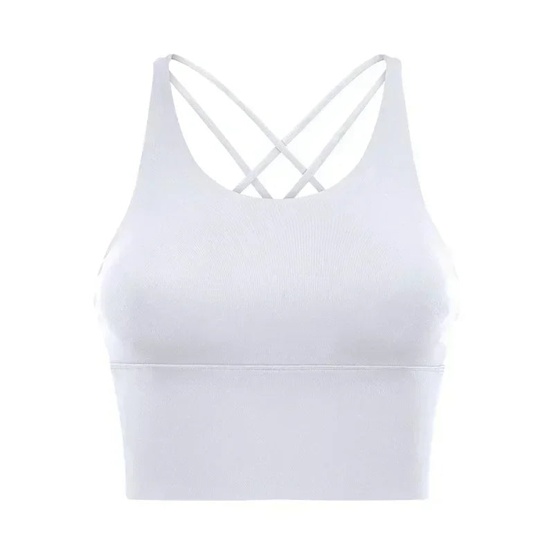 New Beauty Back Sports Bra Women's Backless Fitness Yoga Bra Thin Suspender Vest Top.