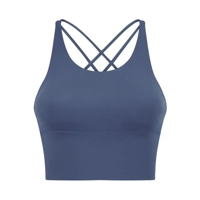 New Beauty Back Sports Bra Women's Backless Fitness Yoga Bra Thin Suspender Vest Top.