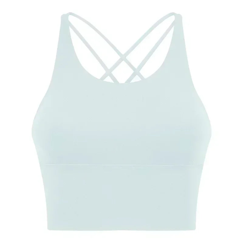 New Beauty Back Sports Bra Women's Backless Fitness Yoga Bra Thin Suspender Vest Top.