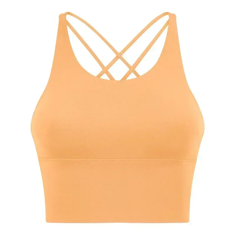 New Beauty Back Sports Bra Women's Backless Fitness Yoga Bra Thin Suspender Vest Top.