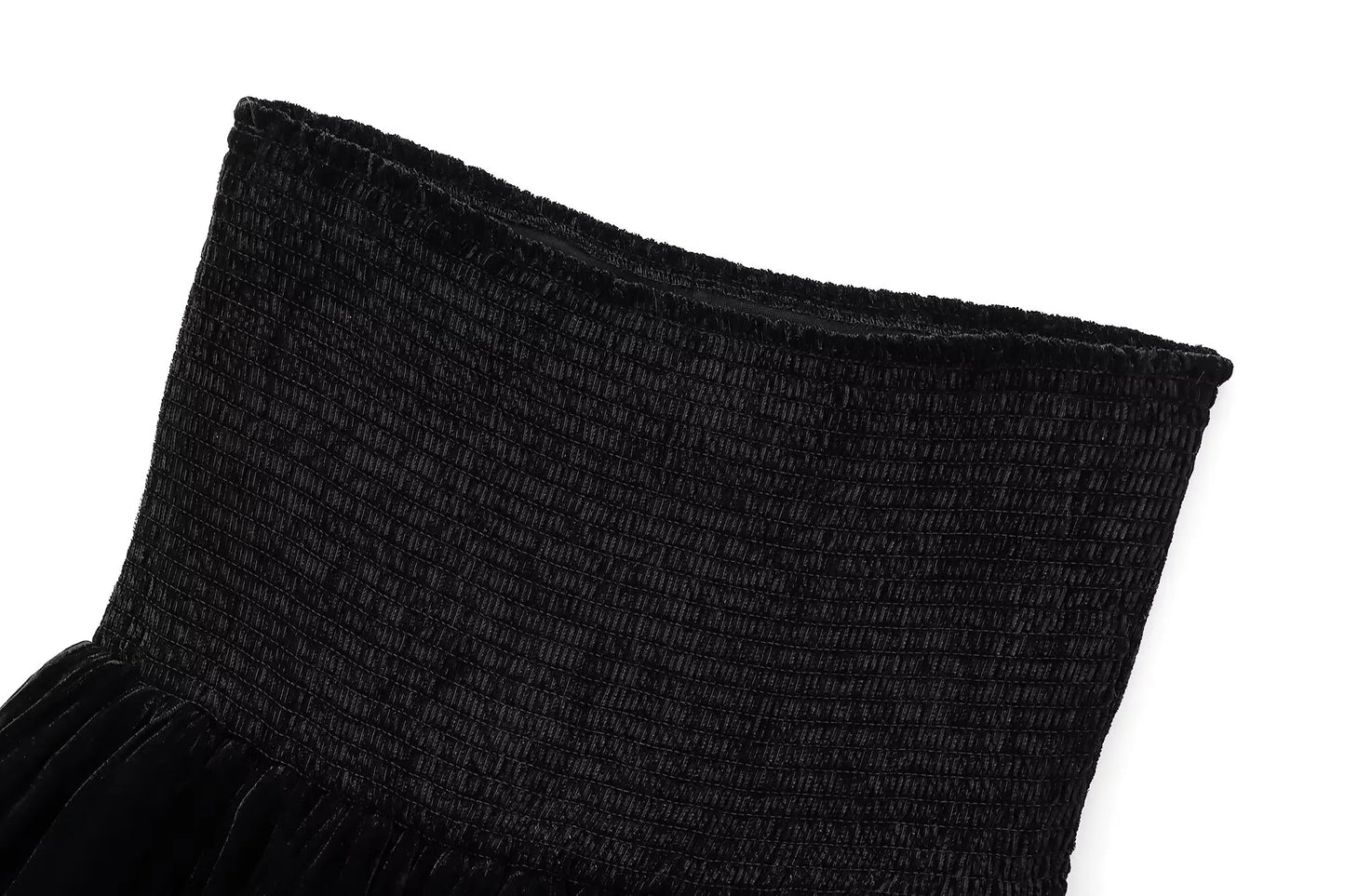 Women's new fashion wide pleated velvet hem design slim texture Shorts Skirts retro high elastic waist women's skirt Mujer