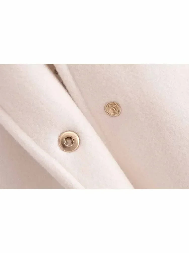 Women's new Fashion gold button decoration casual soft texture flying Jacket Coat retro long sleeved pocket Female Coat chic top 