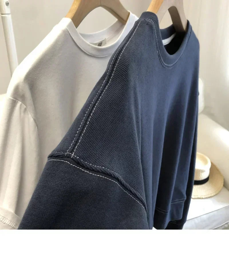 Short round neck sweater women's autumn and winter new warm and loose fitness clothes casual long-sleeved yoga clothes