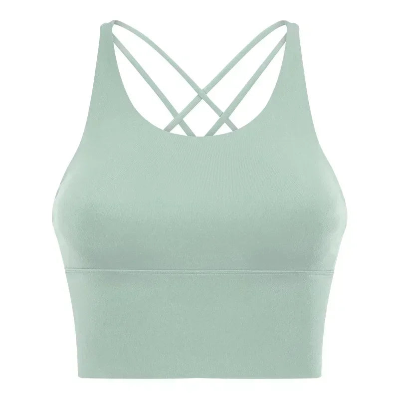 New Beauty Back Sports Bra Women's Backless Fitness Yoga Bra Thin Suspender Vest Top.