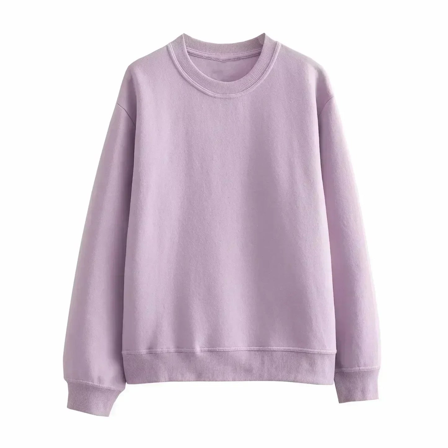 Women 2023 Autumn New Fashion Basic Solid casual Knitted Sweatshirts Vintage O Neck Long Sleeve Female Pullovers Chic Tops