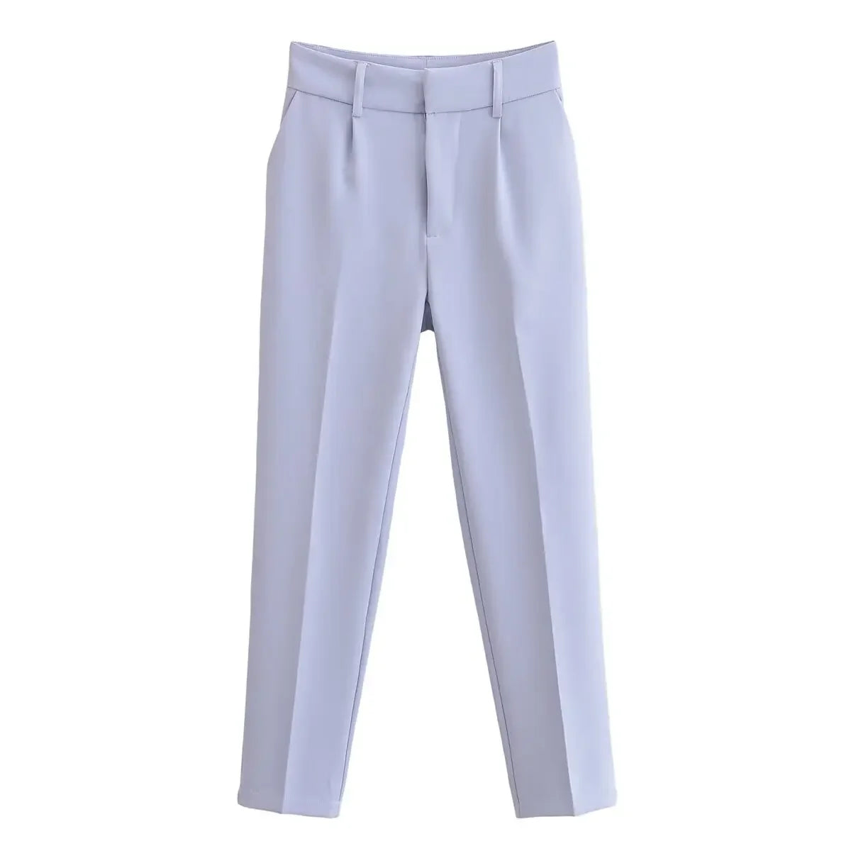 Women's new Fashion multi-color casual versatile high waisted Suit pants retro side pockets zippered women's pants Mujer