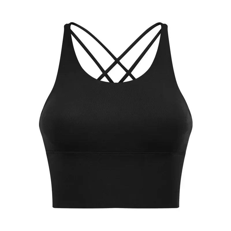 New Beauty Back Sports Bra Women's Backless Fitness Yoga Bra Thin Suspender Vest Top.