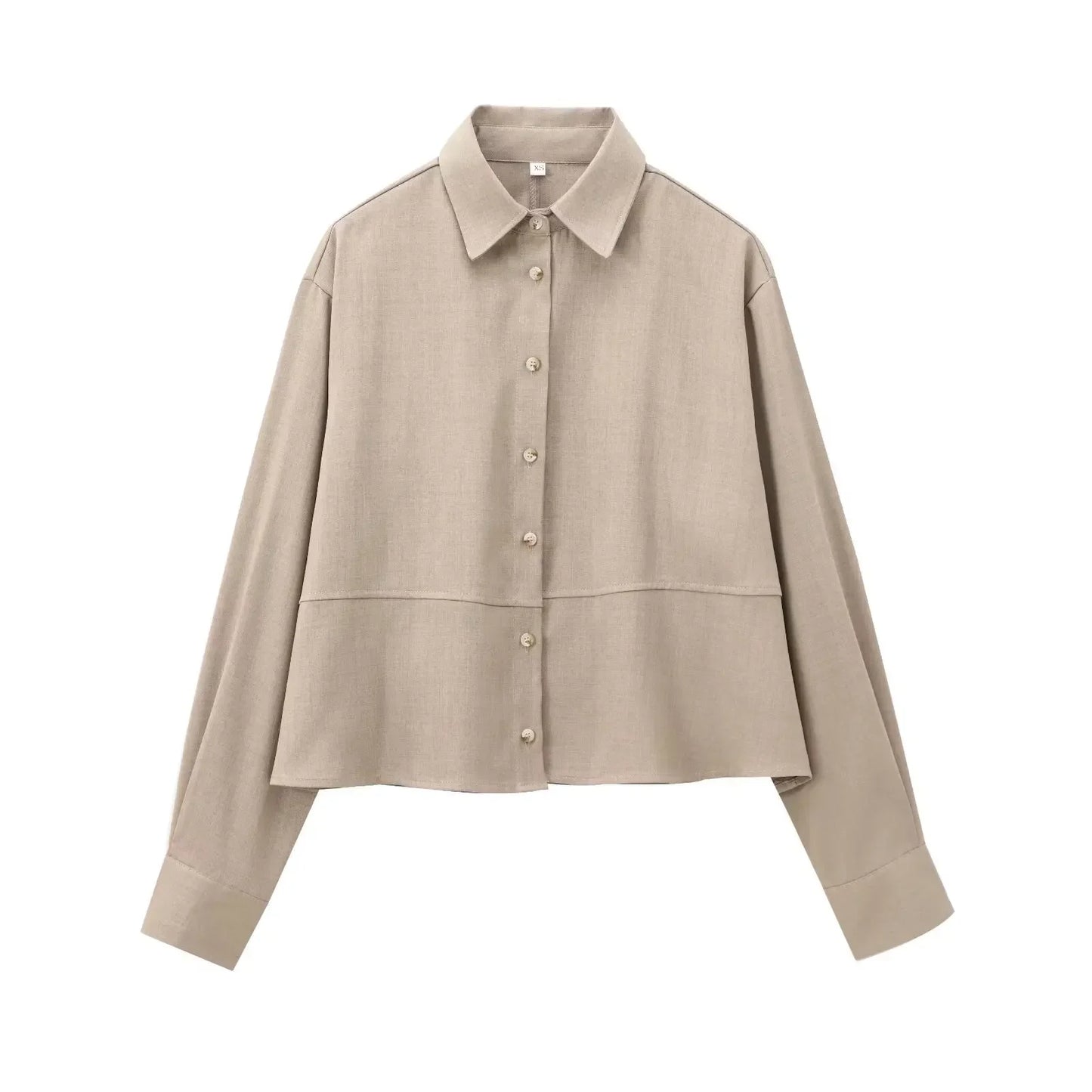 Women's new Fashion silk thread decoration casual single breasted lapel shirt retro long sleeved women's coat chic top