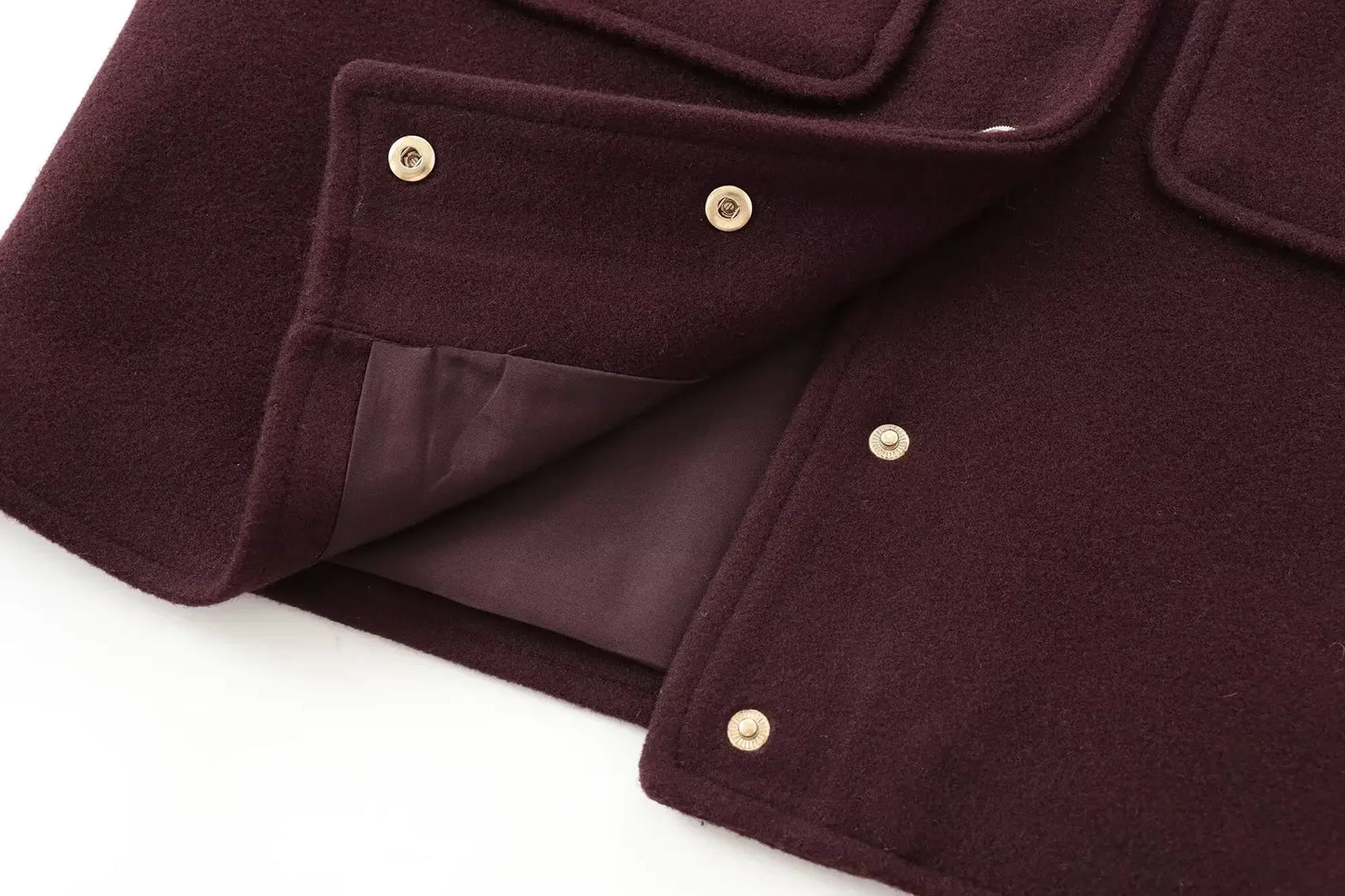 Women's new fashion flap pocket decoration casual soft texture short jacket retro long sleeved button up women's coat chic top