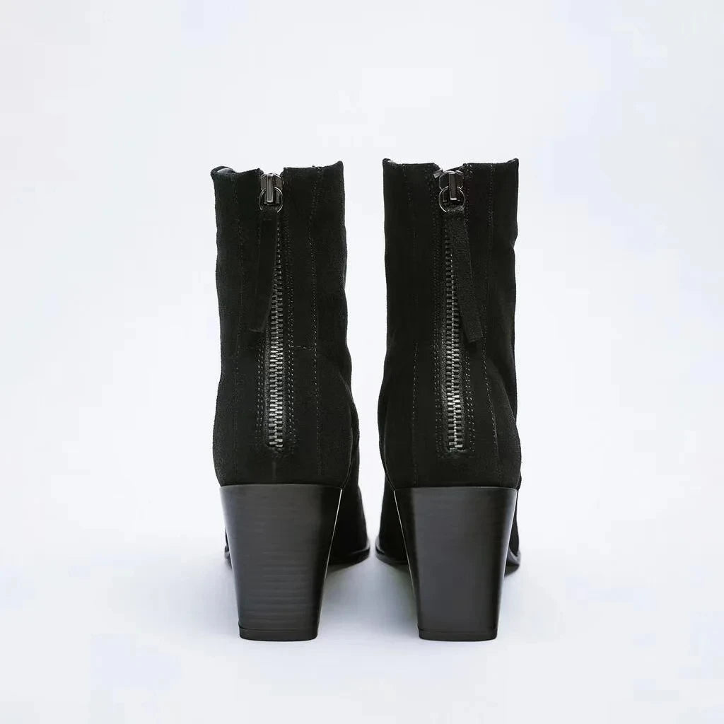 Autumn and winter women's shoes high heel ankle boots thick heel fashion short boots for women