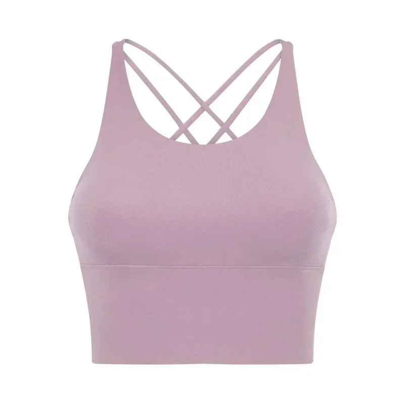 New Beauty Back Sports Bra Women's Backless Fitness Yoga Bra Thin Suspender Vest Top.