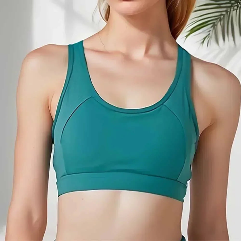 L Yoga Beauty Back Sports Bra Women Breathable Shockproof Gathered Running Vest Fitness Plus Size Bra