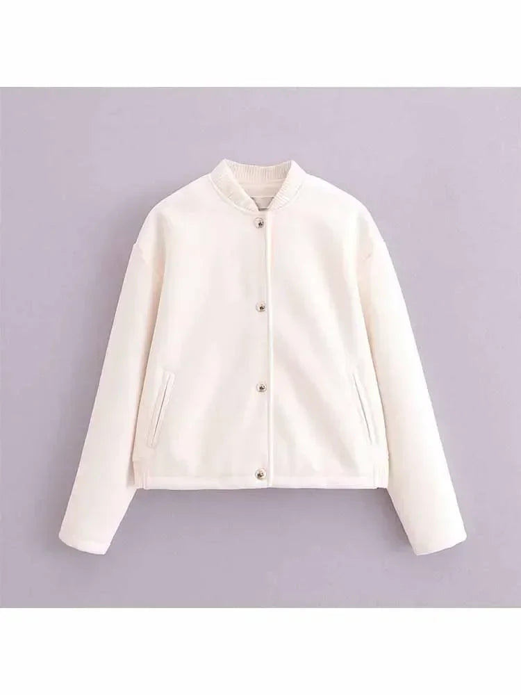 Women's new Fashion gold button decoration casual soft texture flying Jacket Coat retro long sleeved pocket Female Coat chic top 