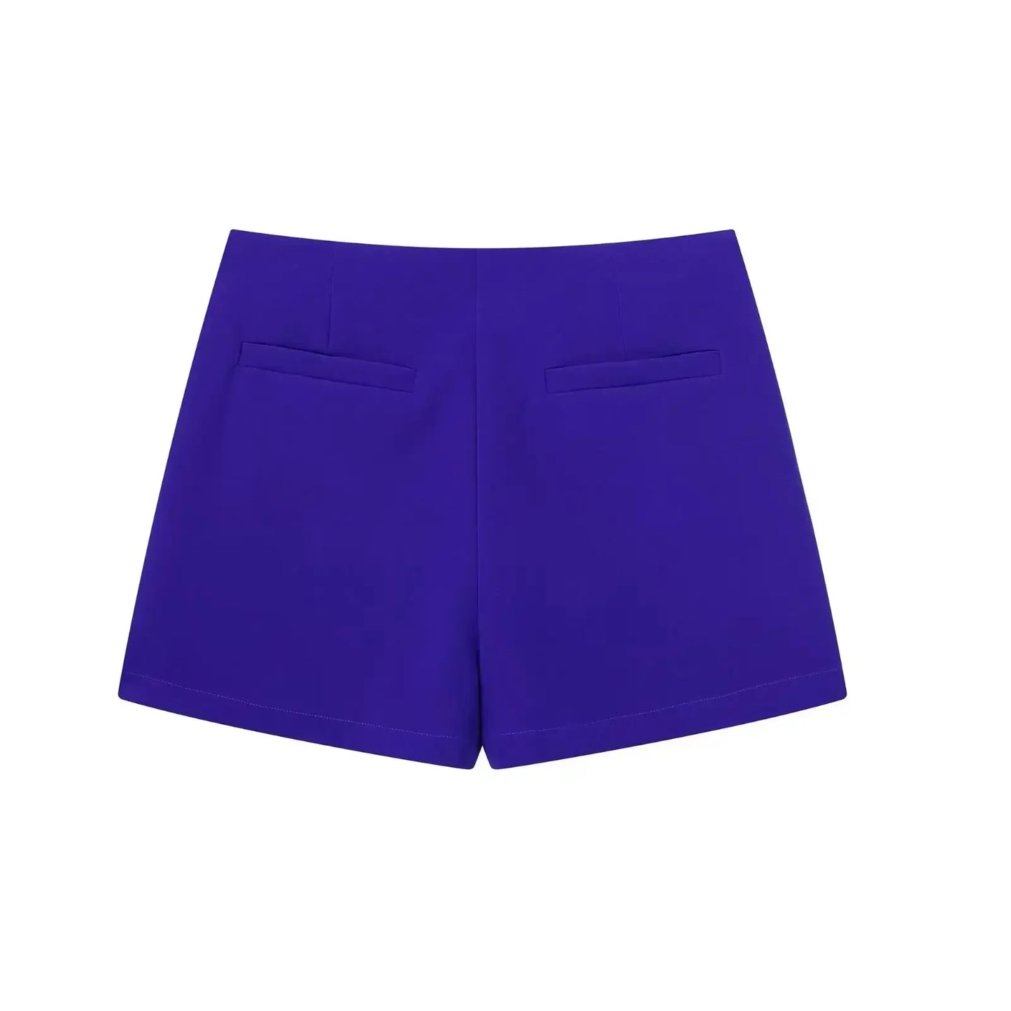 Women's New Chic Fashion Multi color Versatile Slim Asymmetric Shorts Skirts Retro High Waist Side Zipper Women's Skirts Mujer