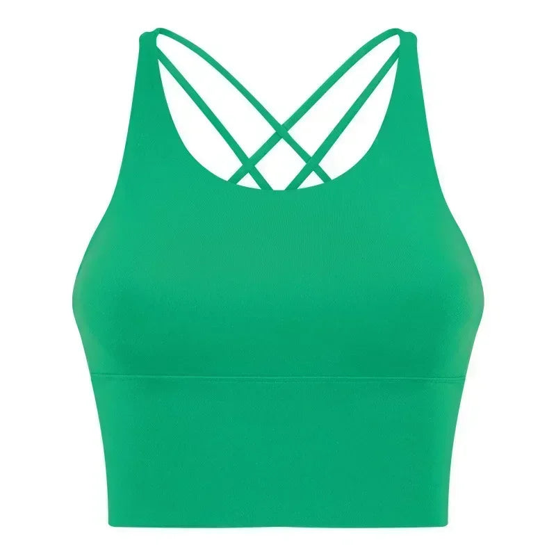 New Beauty Back Sports Bra Women's Backless Fitness Yoga Bra Thin Suspender Vest Top.