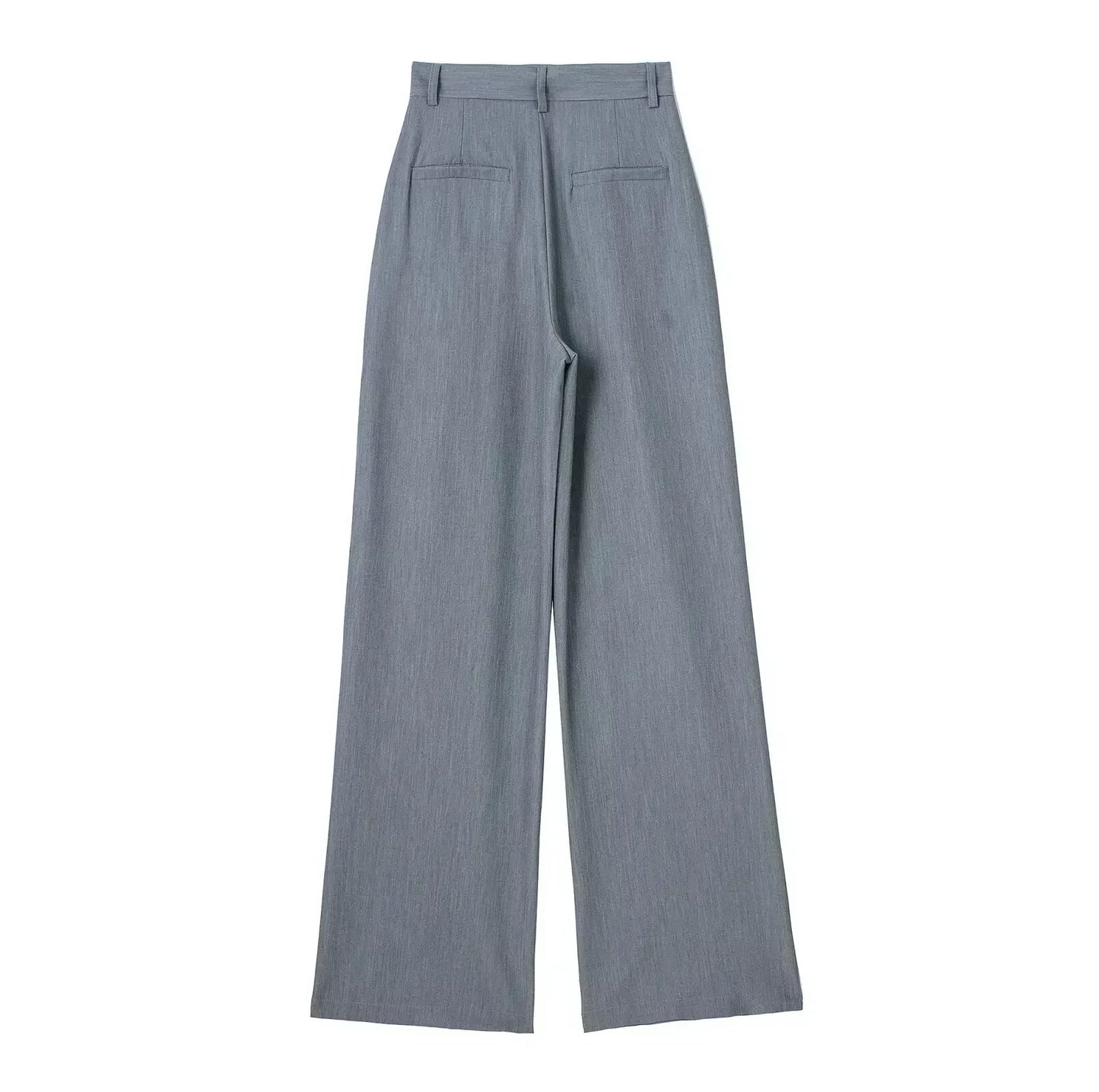 Women's New Fashion Loose Versatile Pleated Suit Pants Side Pocket Casual Pants Vintage High Waist Zipper Female Trousers Mujer