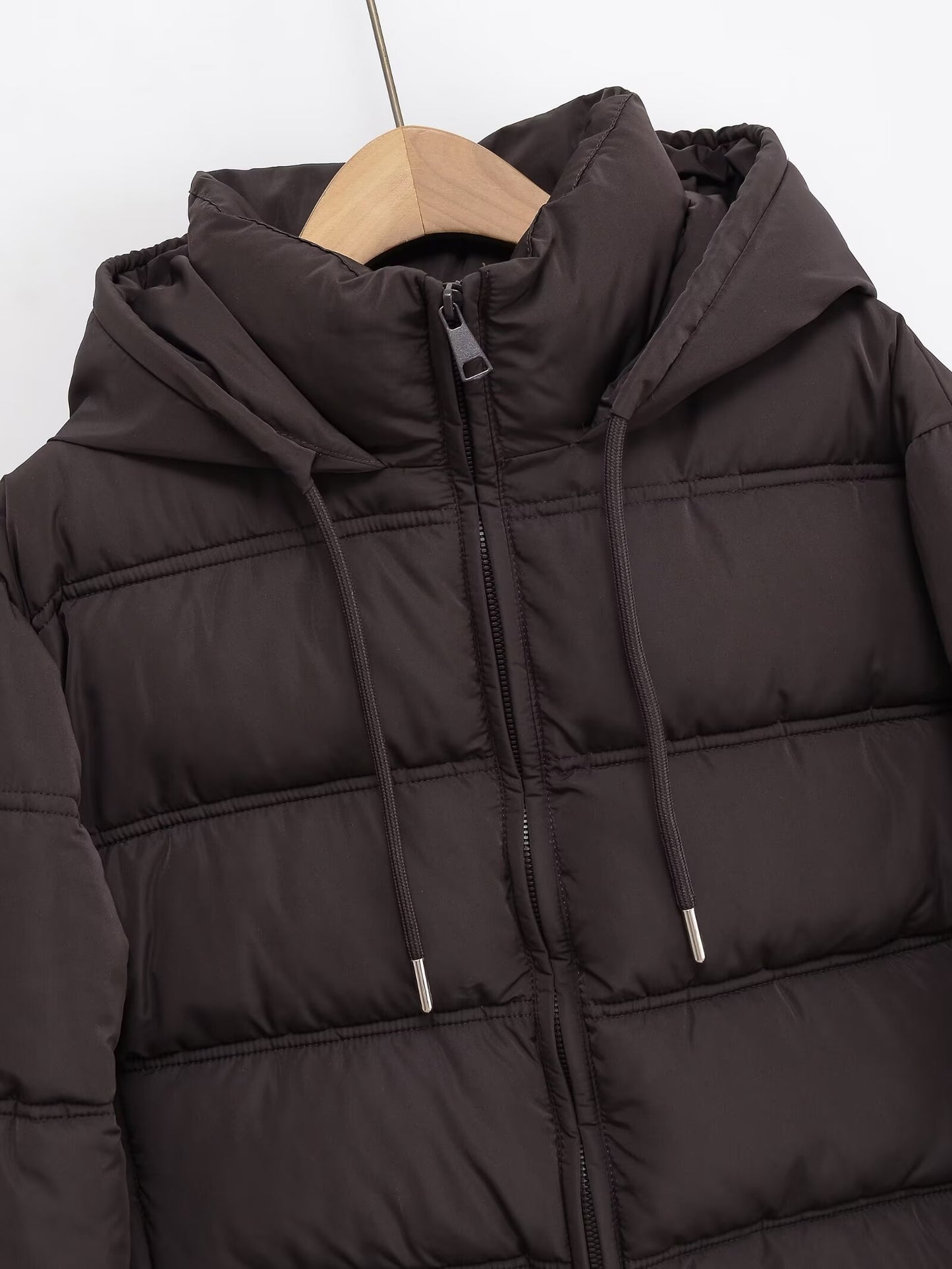 Women's short thick warm hooded cotton jacket Coat