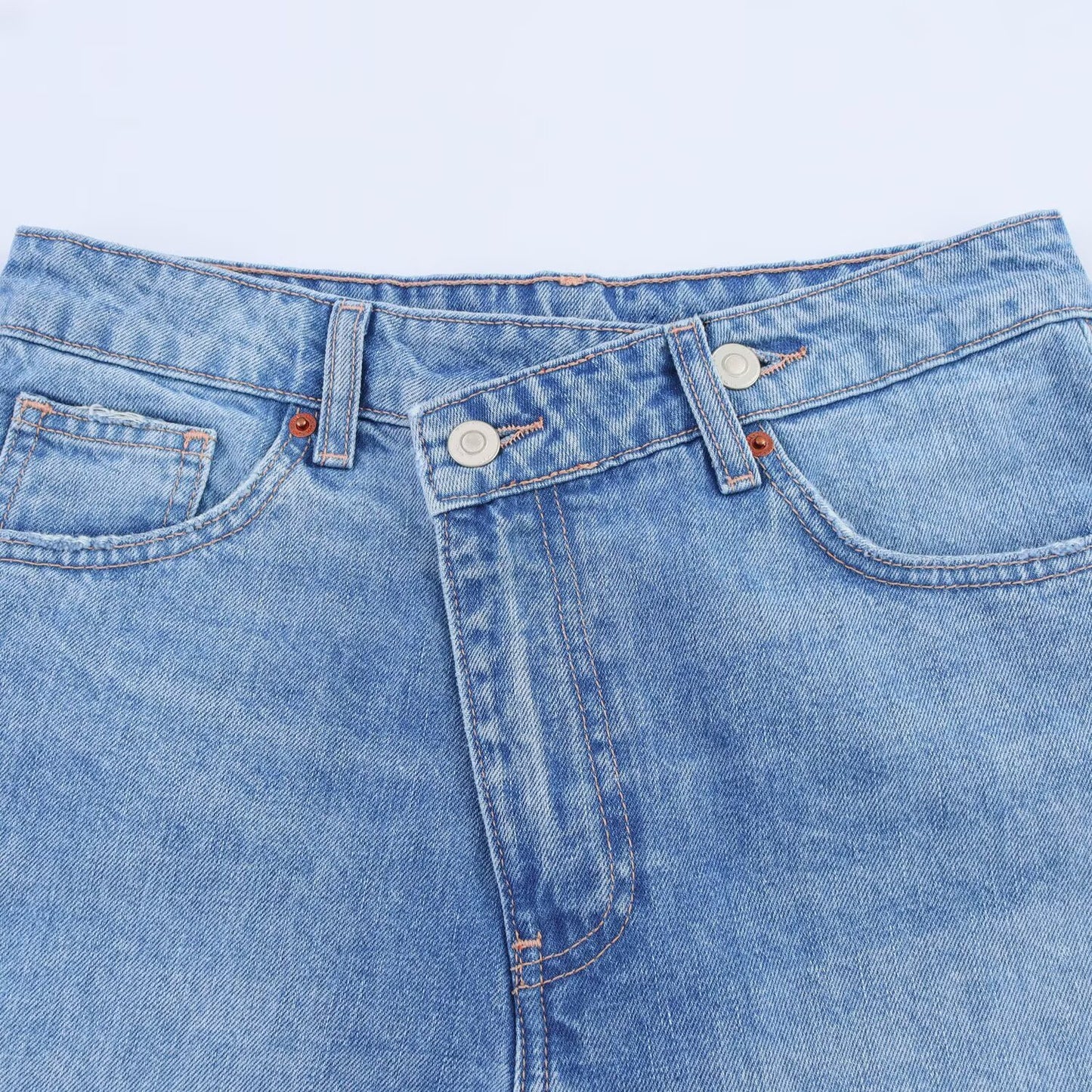 Women's new fashion cross waist design casual denim shorts