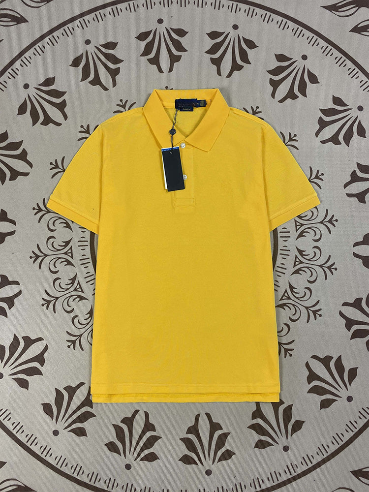 Men's and women's new Joker Couple style cotton beaded fabric embroidered POLO shirt