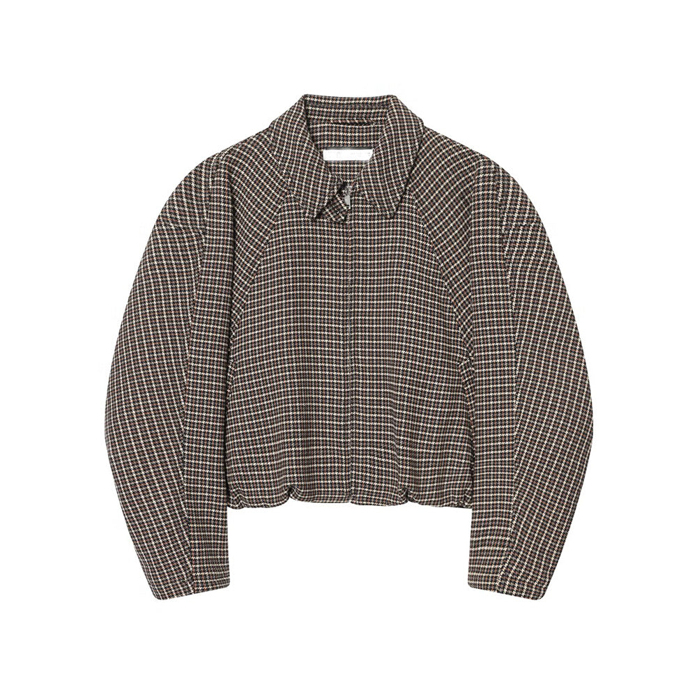 suit Women's 2 pieces plaid cotton pilot jacket Coat+Skirts