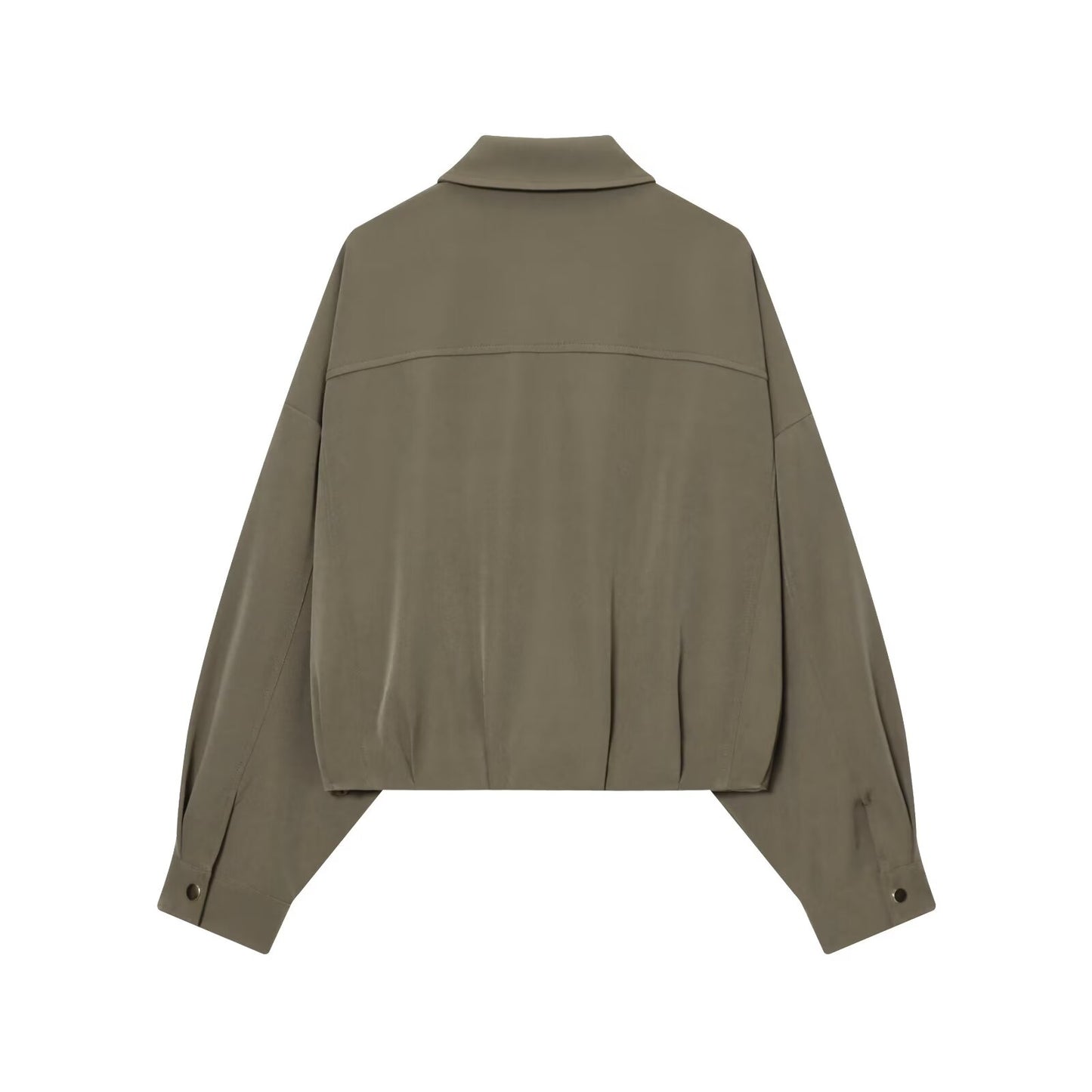 Women's new pleated hem loose pilot jacket Coat