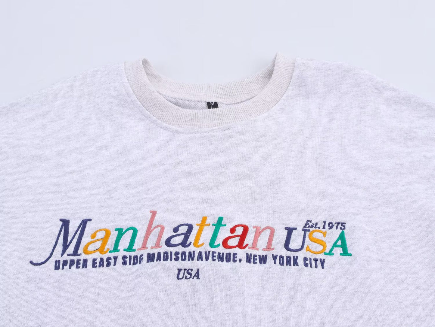 Women's new fashion loose letter embroidered O Neck Sweatshirts + Pants suit