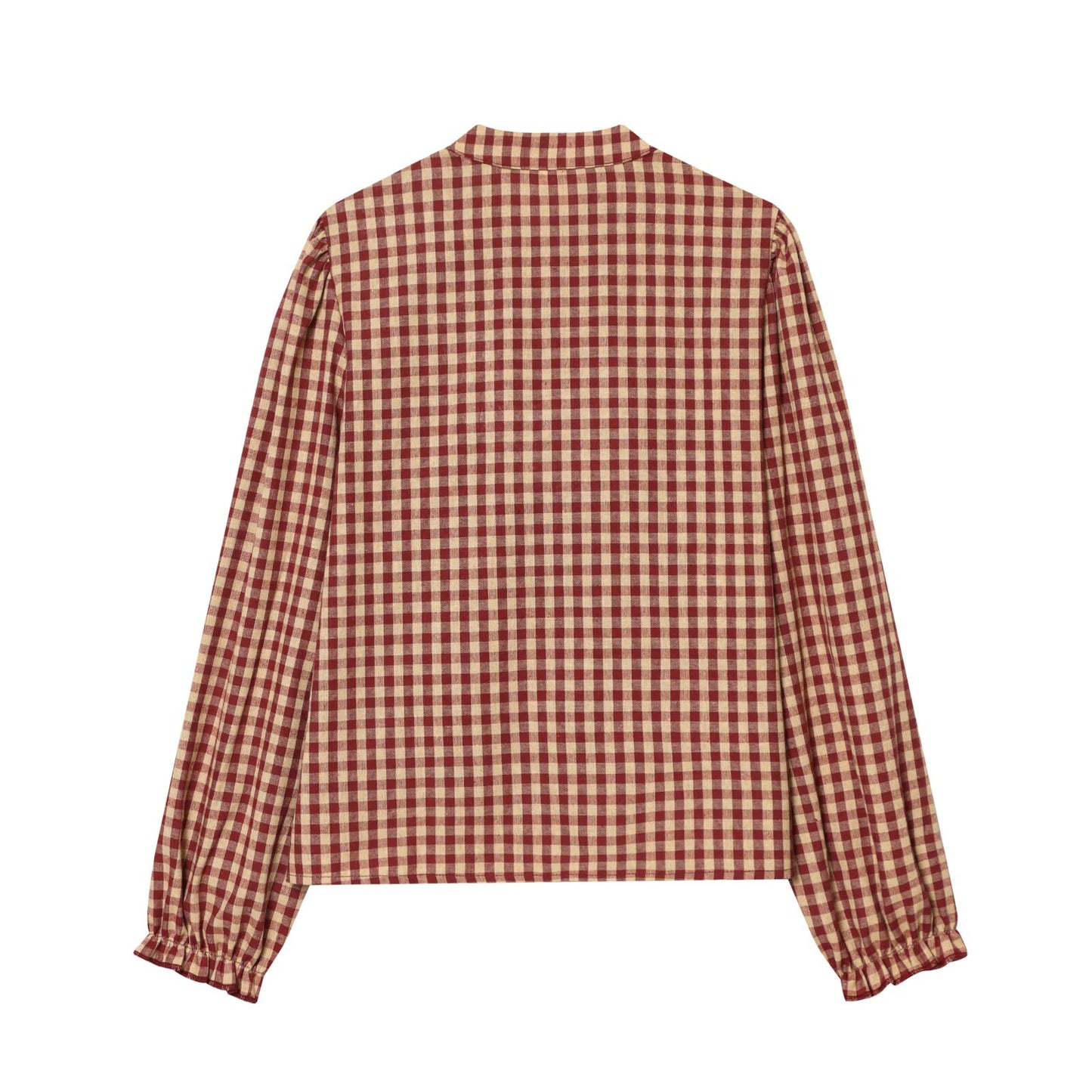 Women's layered decorative casual plaid shirt