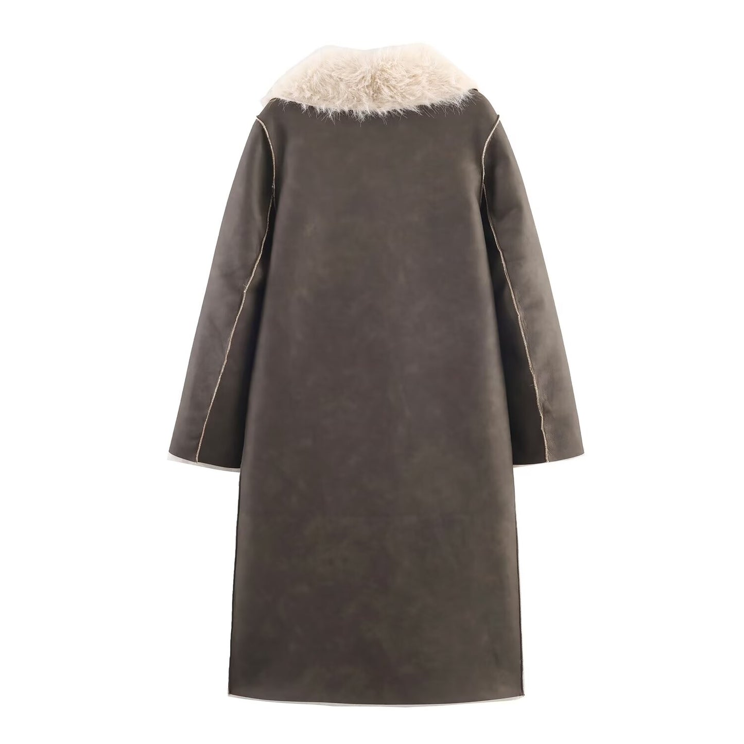 Women's double-sided wear faux fur effect Lapel Coat