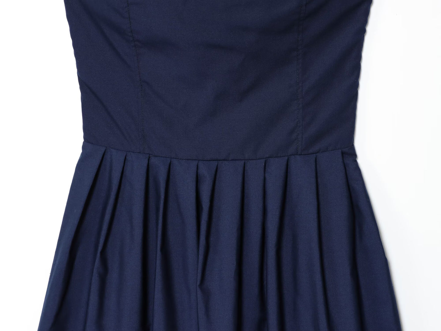 Women's new fashion poplin strapless MIDI dress
