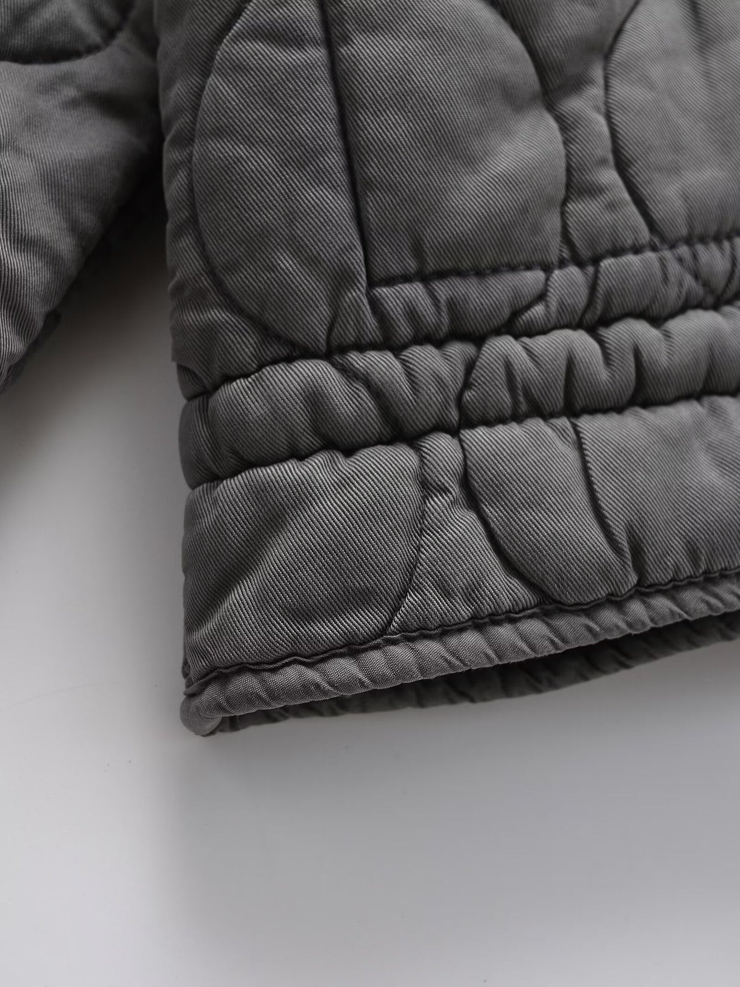 Women's loose standing collar warm cotton Coat