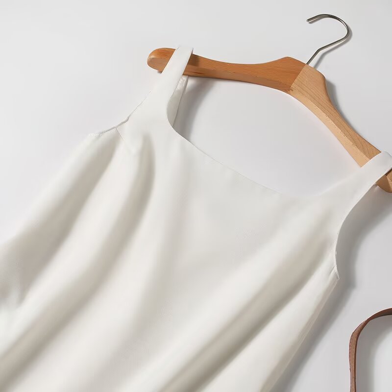 Women's new fashion vacation style square neck backless suspender mini dress