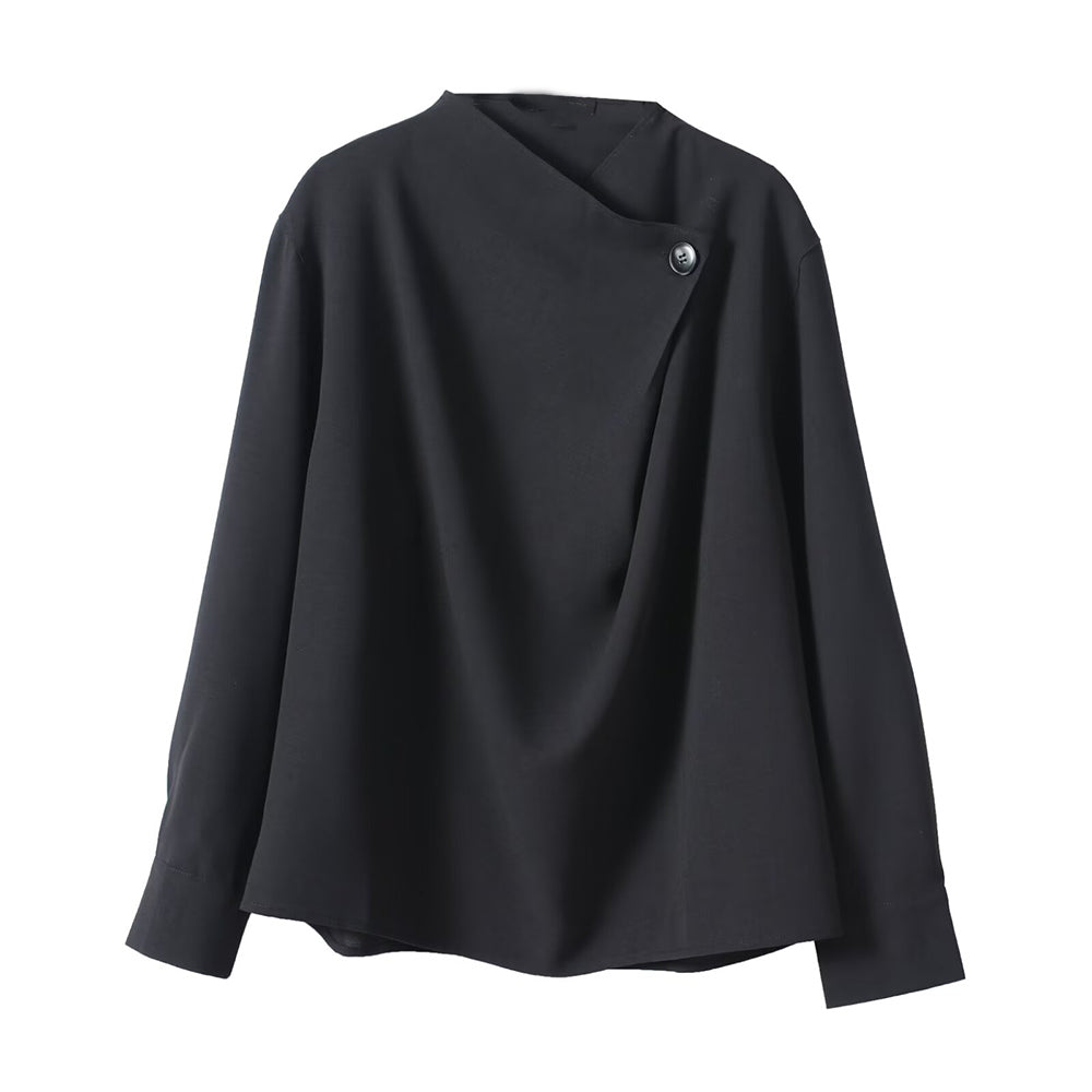 Women's new Chinese style long sleeved button up shirt