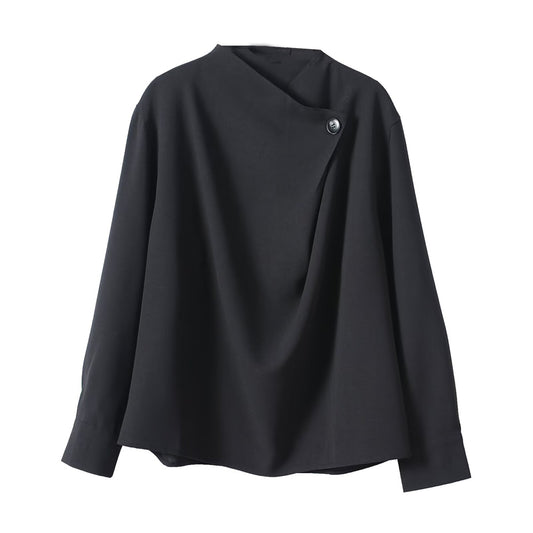 Women's new Chinese style long sleeved button up shirt