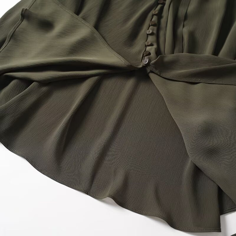 Women's new fashion bow ribbon decoration long sleeved shirt