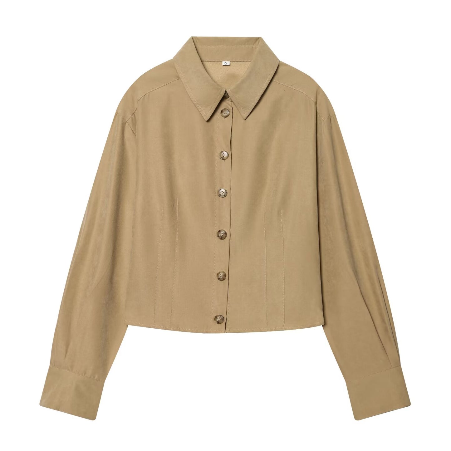 Women's soft texture slim lapel shirt