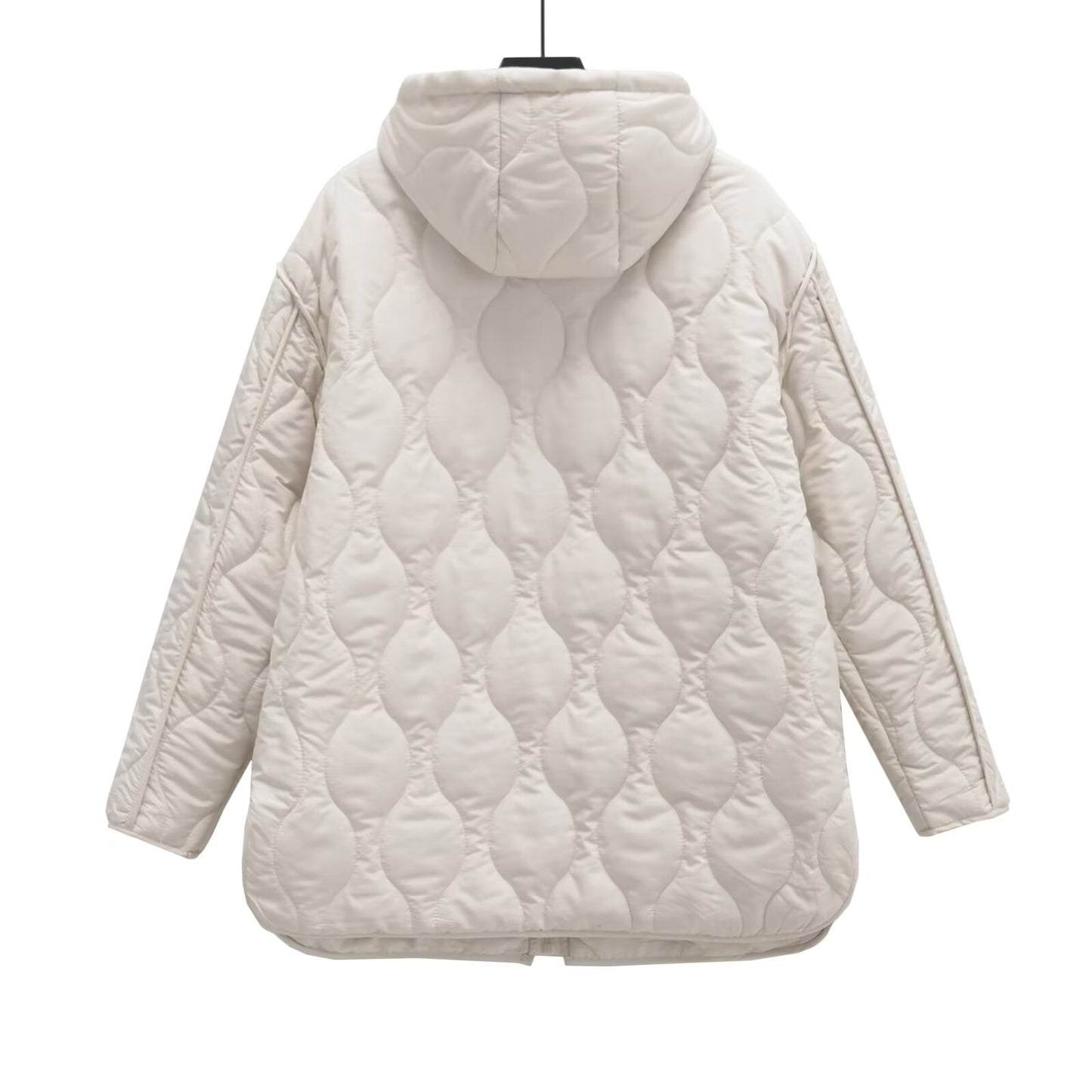 Women's loose warm hooded cotton jacket Coat