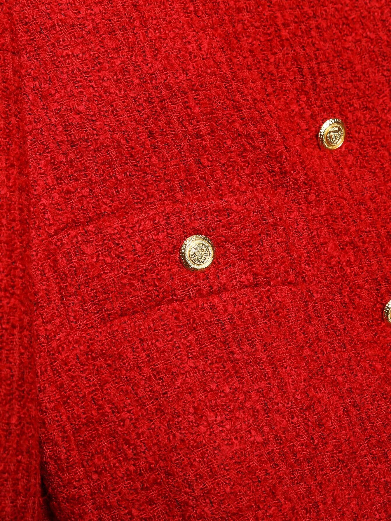 suit Women's 2 pieces short O Neck textured Blazer Coat +Skirt