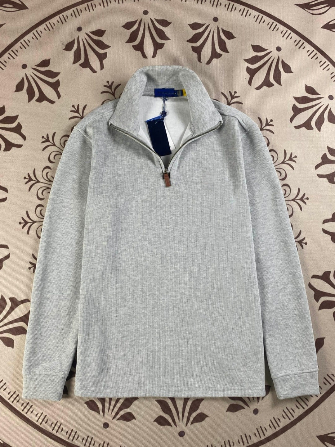 Men's and women's new casual Joker Mini fabric long sleeve half zipper sweater