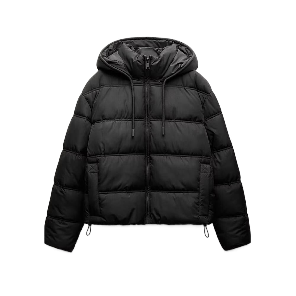 Women's short thick warm hooded cotton jacket Coat