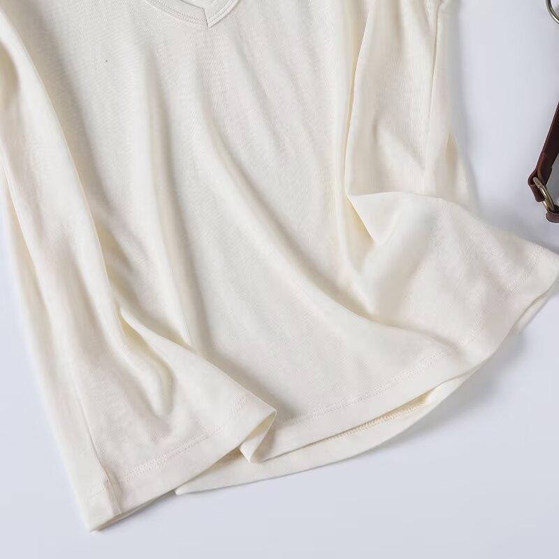 Women's Summer Fashion Casual V-neck Short sleeved T-shirt
