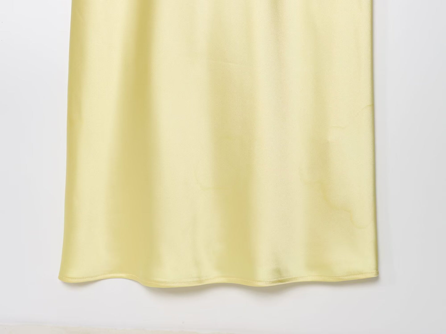 Women's Summer Fashion Underwear Style Satin Texture Midi Dress