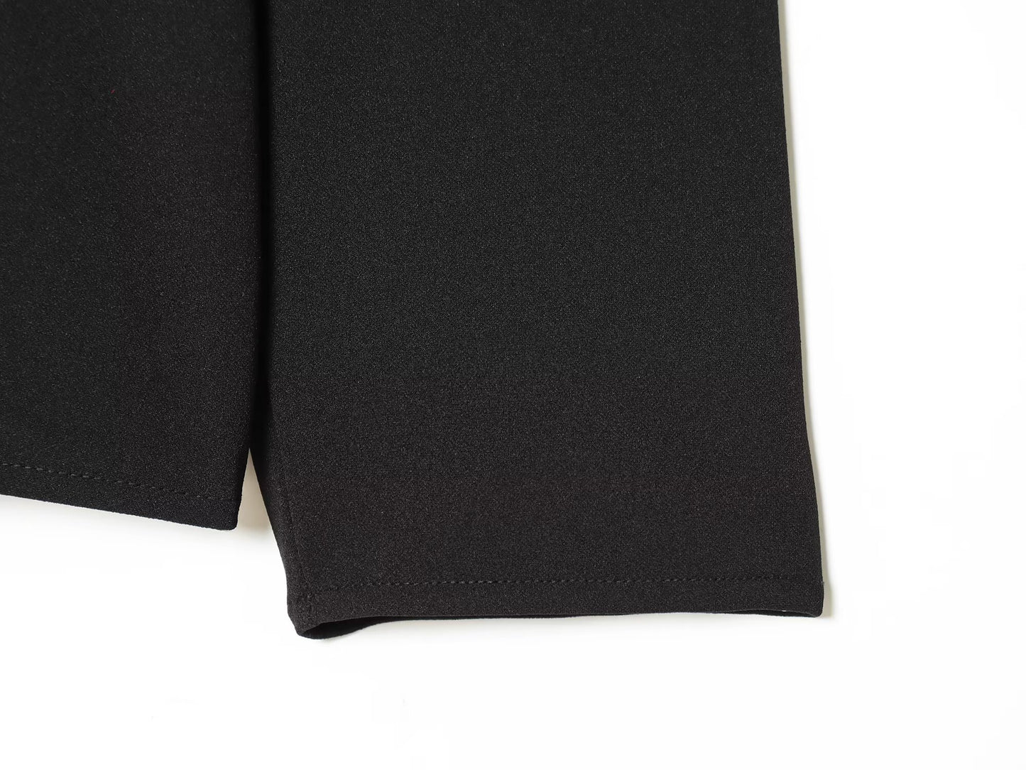 Women's New Black V-neck Button-up Top