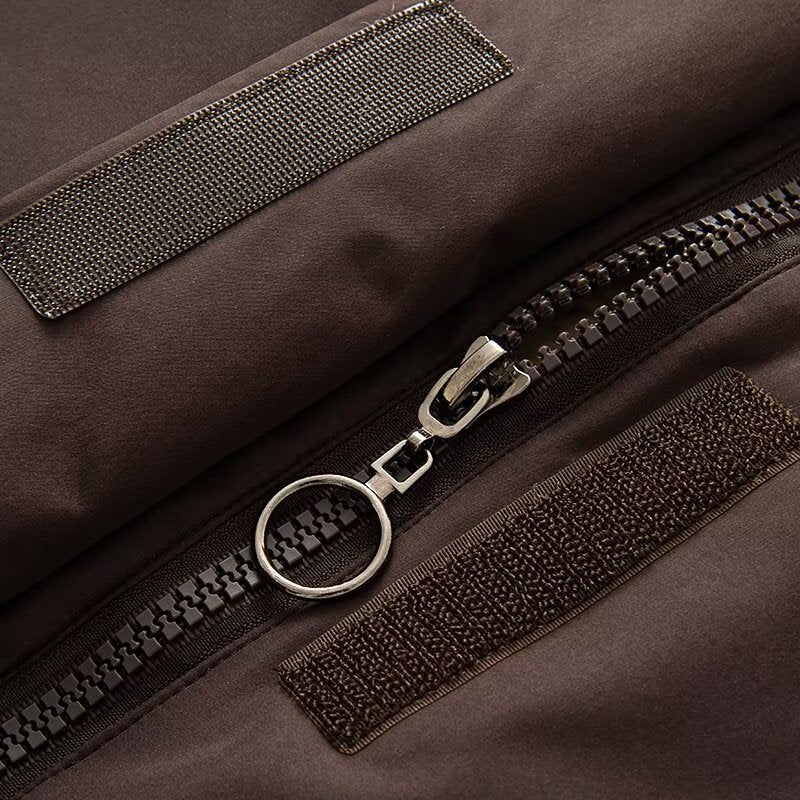 Women's thickened warm spliced lambswool Parkas Coat