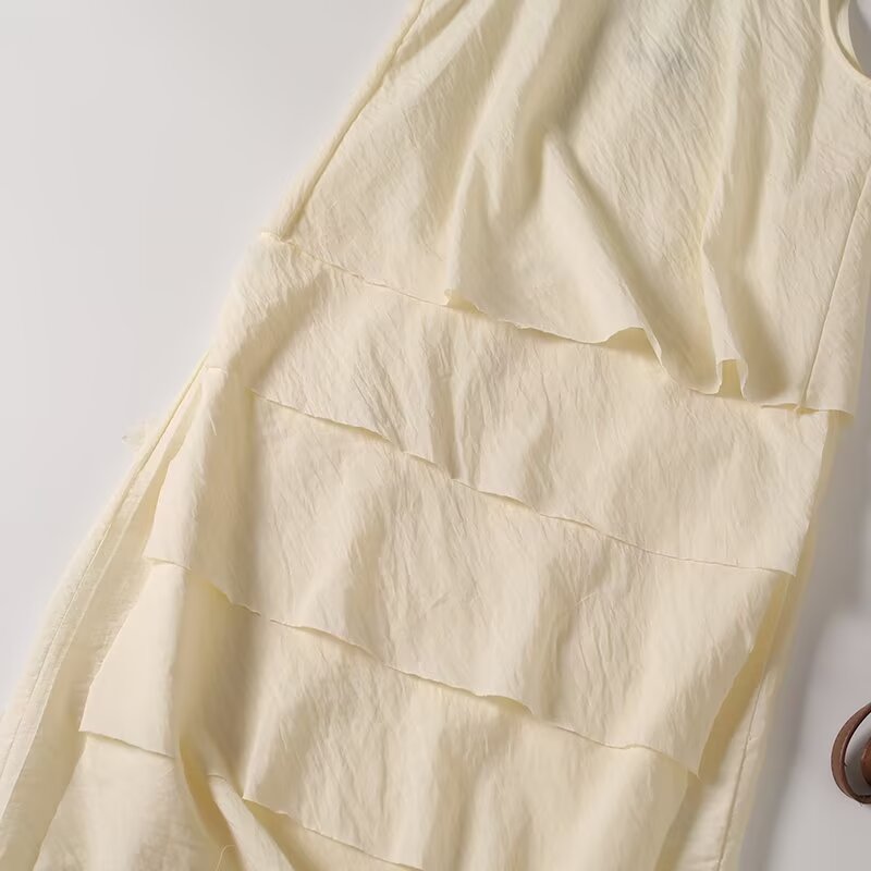 Women's 2025 new fashion sleeveless vest style cake dress