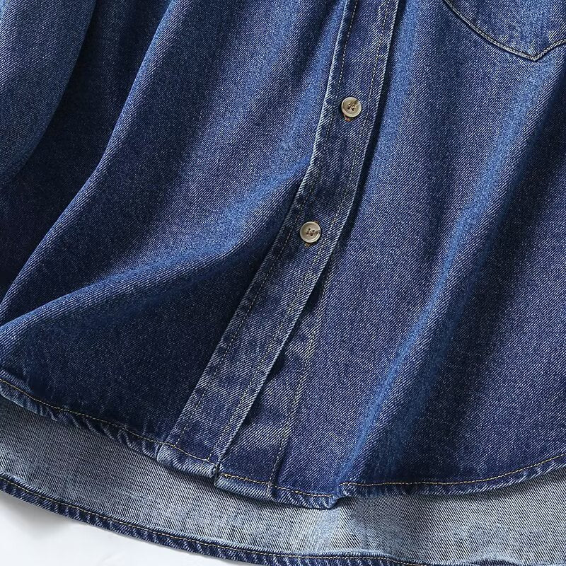Women's casual neutral style denim shirt Coat