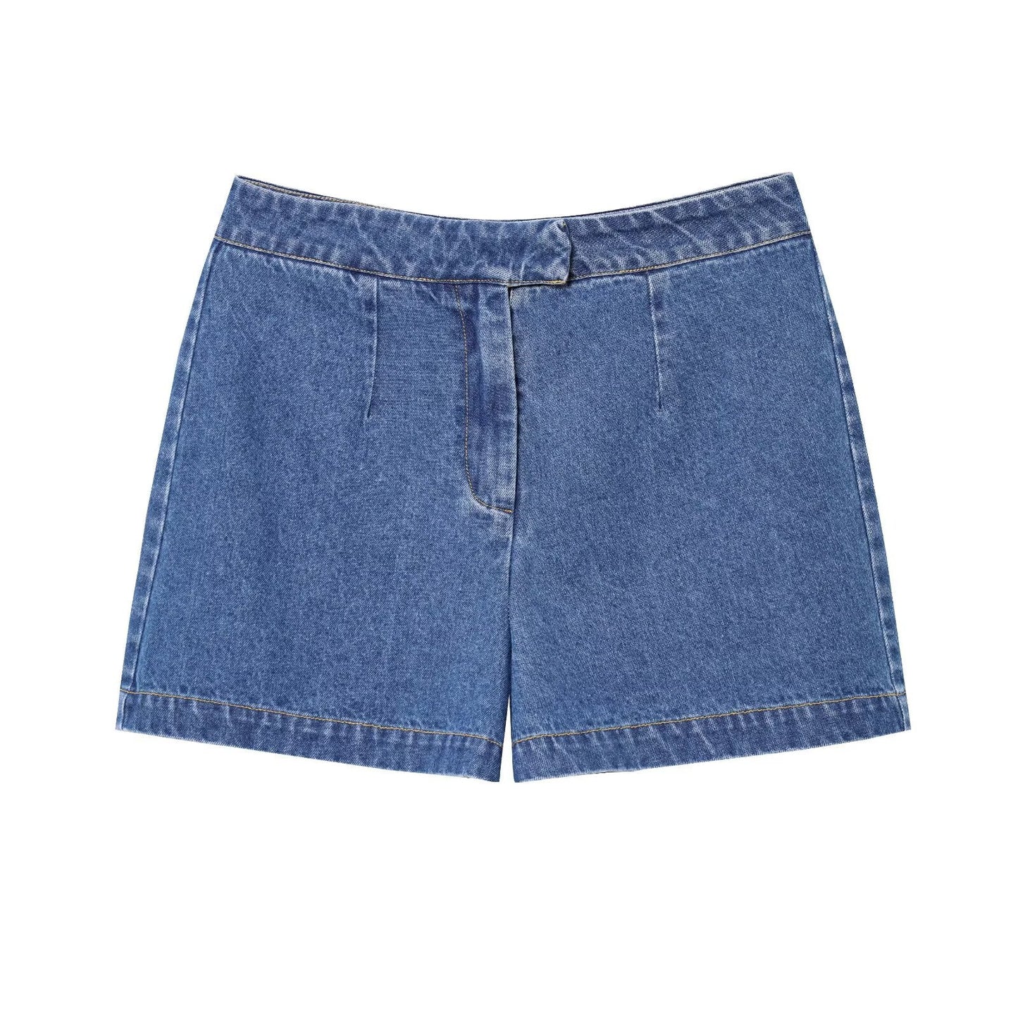 Suit women's 2-piece 2025 sleeveless denim vest retro women+shorts women's suit