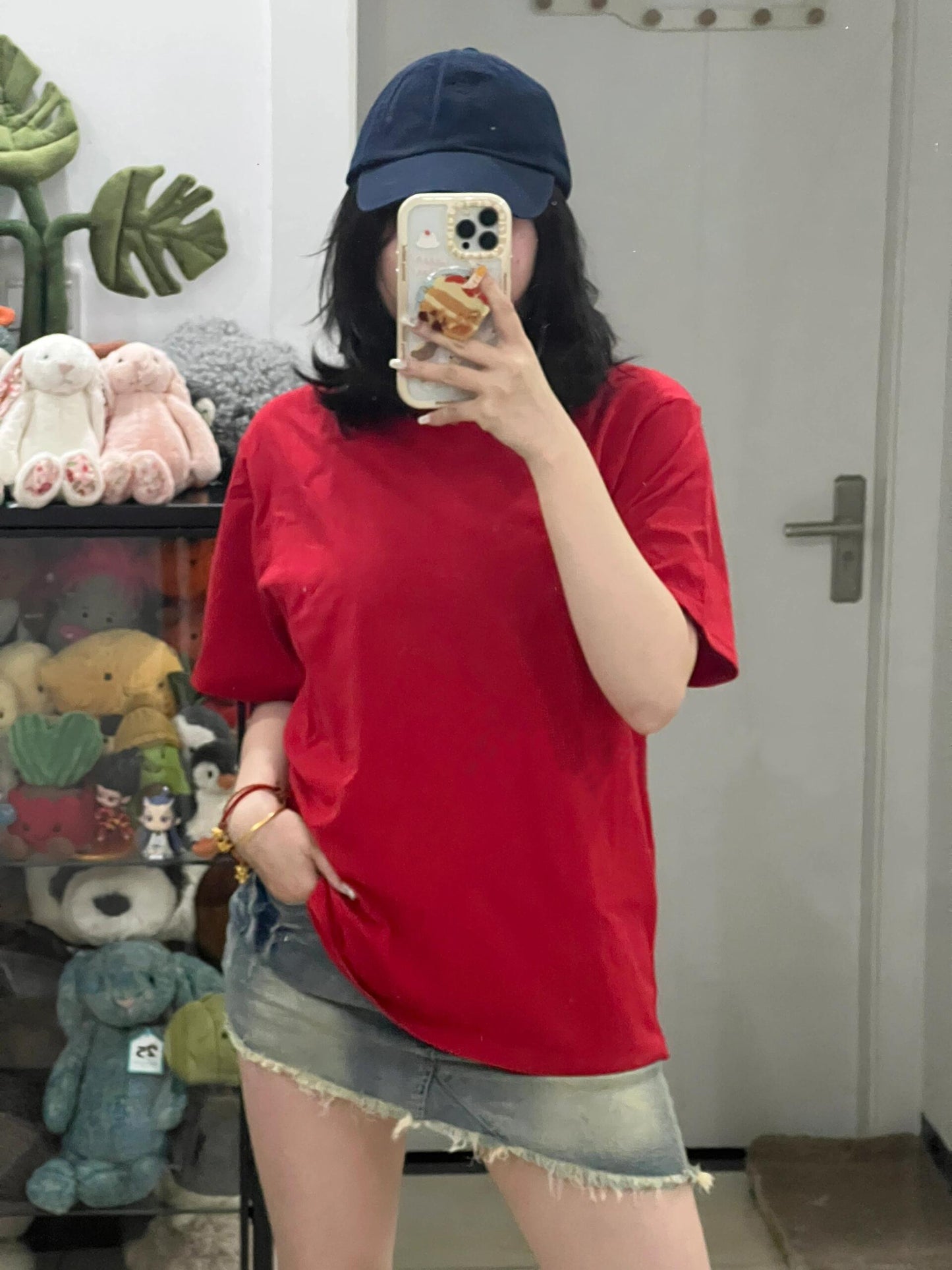 Men and Women with The Same New Fashion Joker Cotton Multicolor Round Neck Couple T-shirt